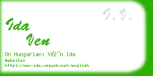 ida ven business card